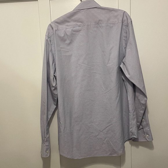 Men's Egara Long Sleeve Plaid Button Down Non Iron Dress Shirt - Picture 2 of 3